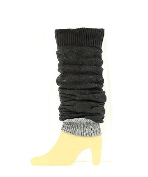 Black Slouch Boot Cuffs - Amethyst Shoes