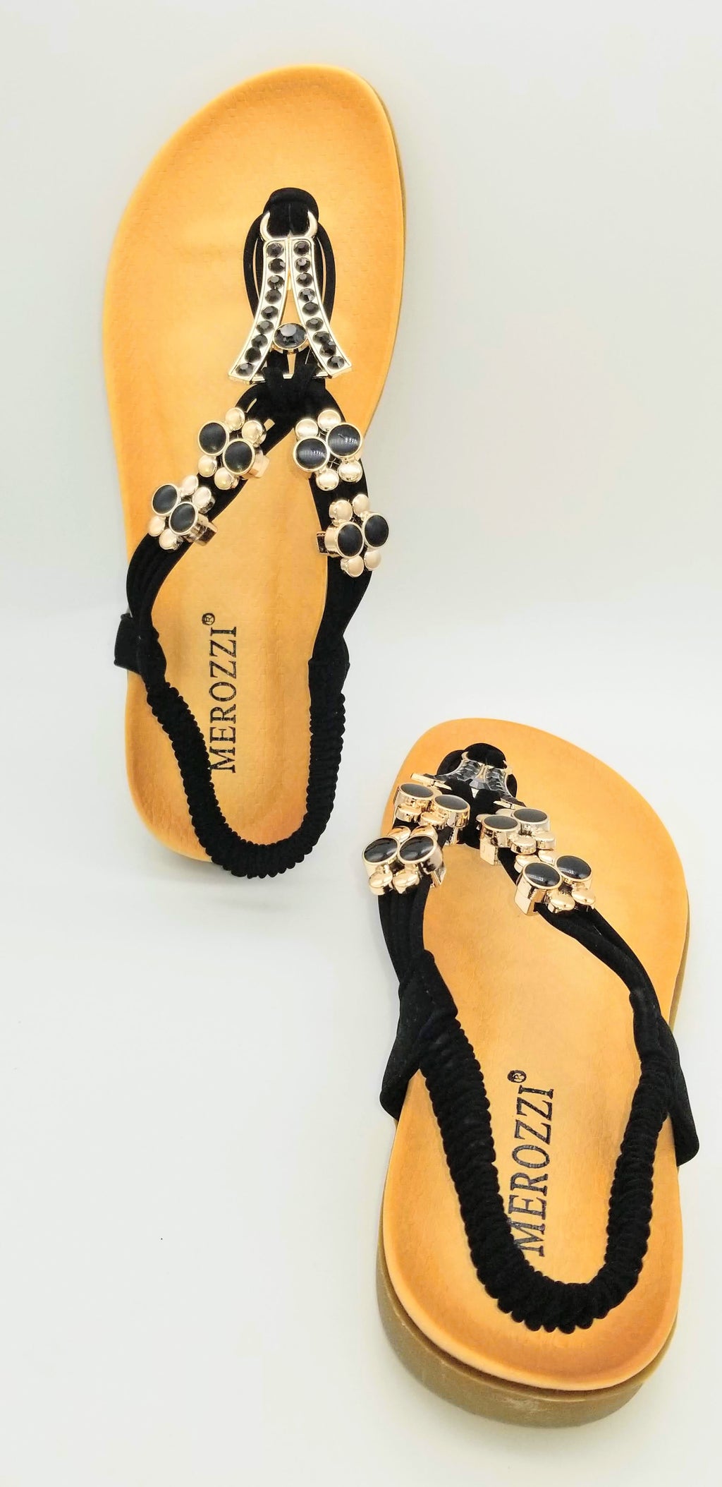 Merozzi, W8805, Black Sandals - Amethyst Shoes